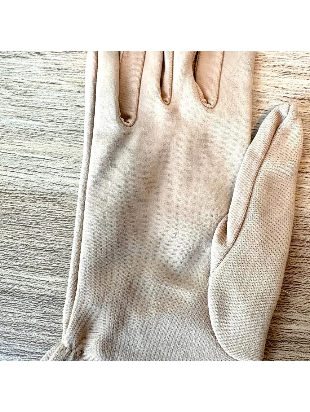 Vintage Taupe Embroidered Gloves  Mid-Century Style Tea Party Halloween Costume